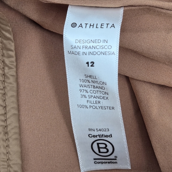 Quilted Lodge Athleta Sienna BEIGE Skirt SIZE:12 - Picture 3 of 8